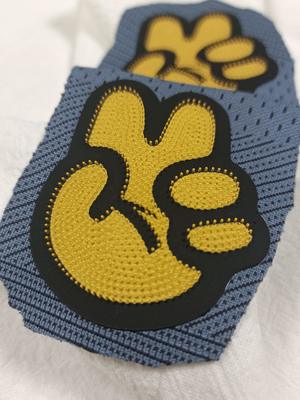 OEKO Certified Nickel-Free LED Flashing Silicone Heat Transfer Label for Clothing and Sportswear