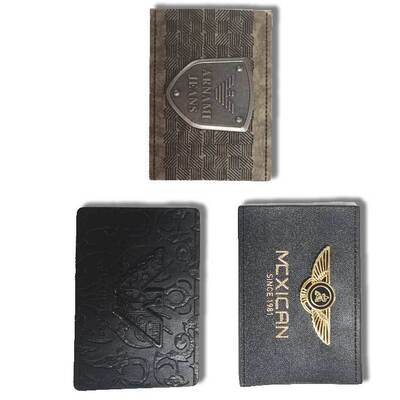 Black Sliver Clothes PU Leather Label Custom Jeans Metal Logos Sewing Label Patches for Handbag Garment Metal Labels Free Sample