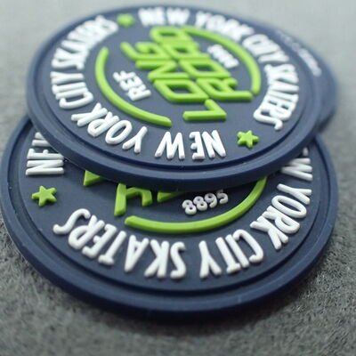 Multiple Styles Embossed Patch Colorful Soft Silicon PVC Badge 3D Rubber Heat Transfer Logo Silicone Customizable Labels