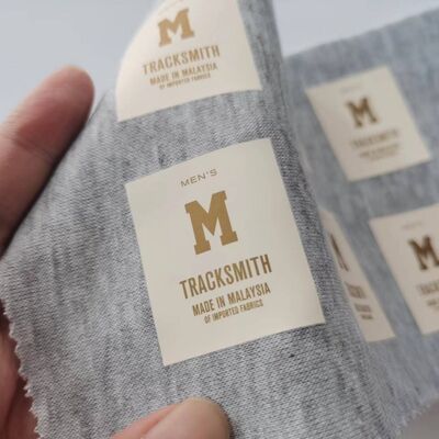 Customized Hot Sale Size Label Adult Clothing Custom Sizes Stickers Heat Transfer  Packaging Labels Roll for Clothes